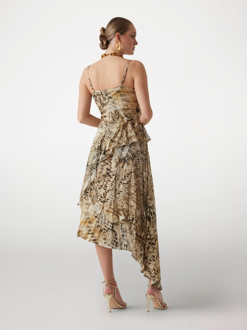 VESTIDO ASIMÉTRICO ANIMALIER DE MARCIANO BY GUESS