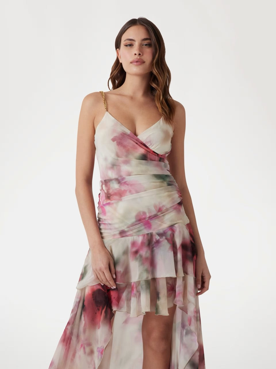 VESTIDO LARGO CON ESTAMPADO FLORAL DE MARCIANO BY GUESS