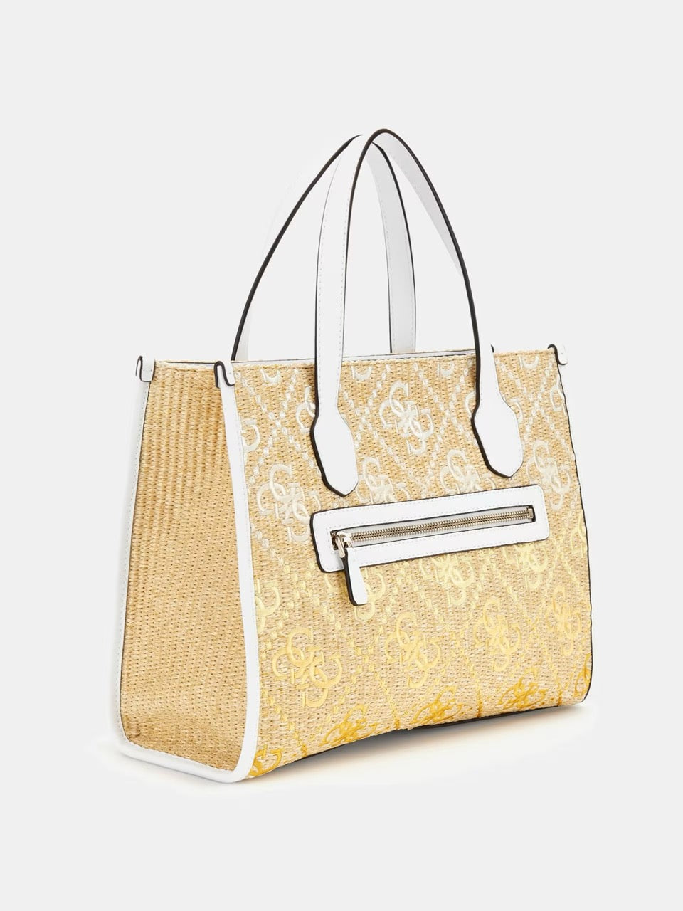 BOLSO DE MANO SILVANA CON LOGOTIPO 4G BLANCO GUESS