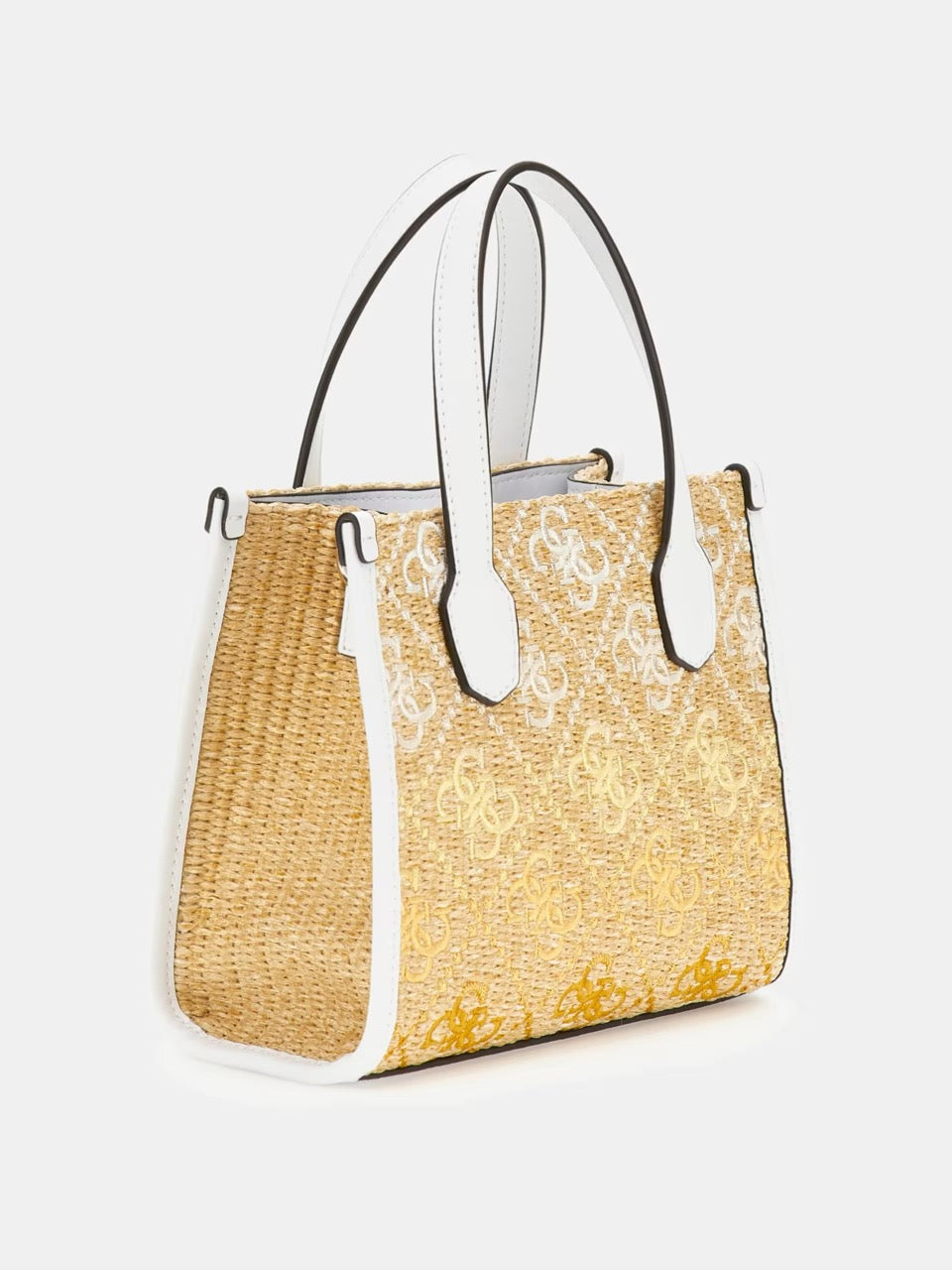 MINI BOLSO DE MANO SILVANA CON LOGOTIPO 4G BLANCO GUESS