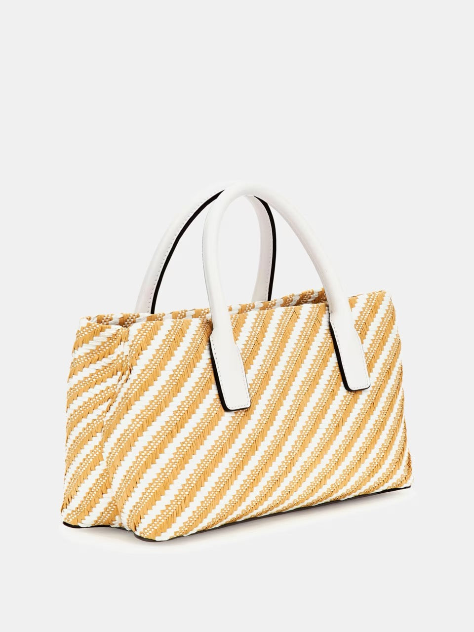 BOLSO DE MANO SIMONA DE RAFIA BLANCO GUESS
