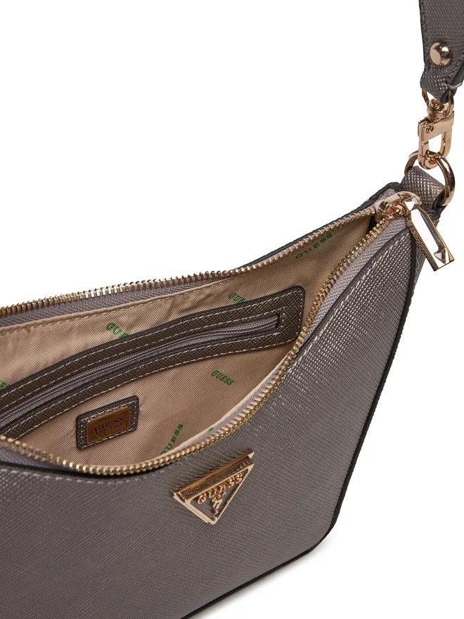 BOLSO DE HOMBRO GUESS ECO GLORIANA PLATEADO