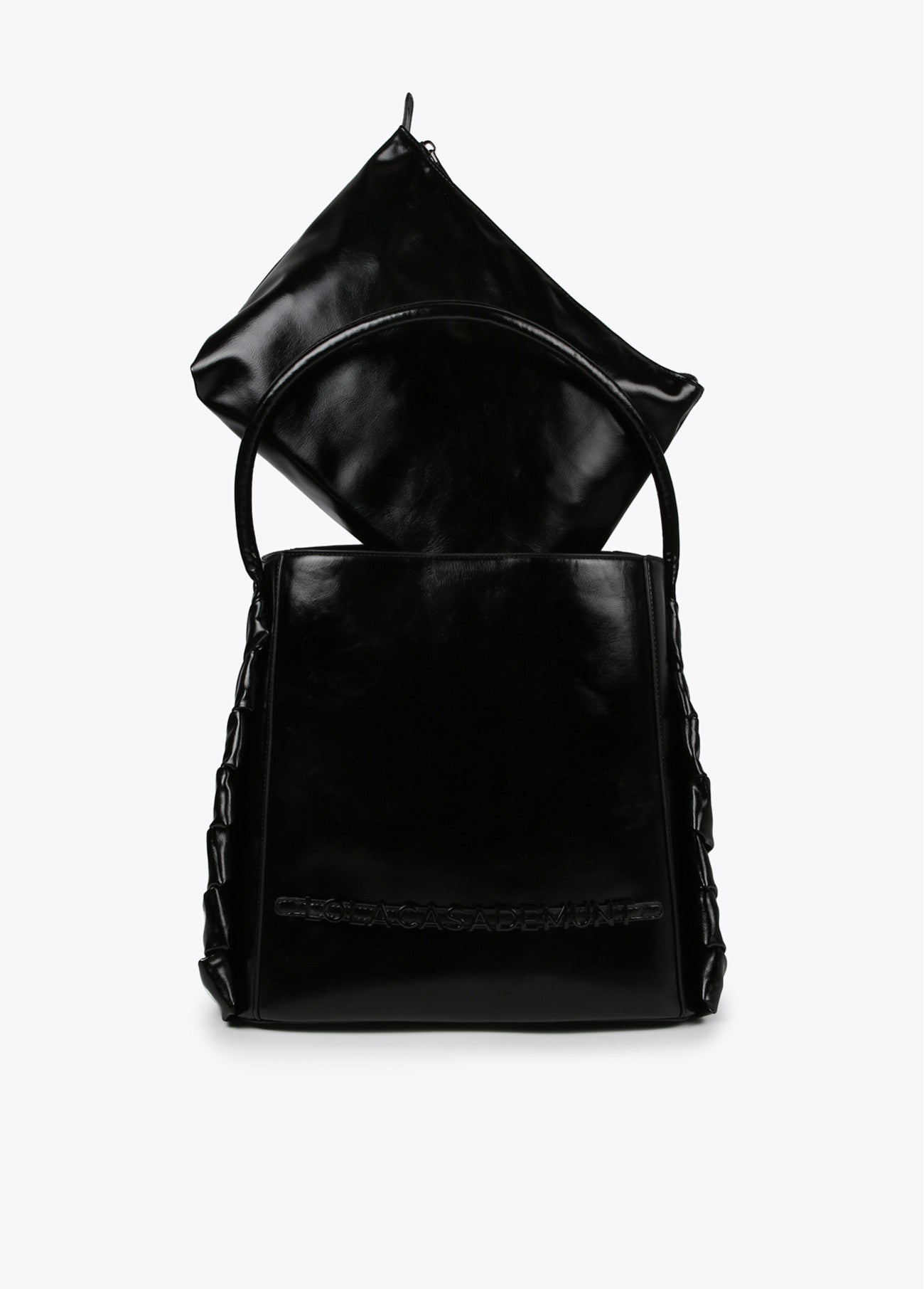 BOLSO SHOPPER CON DETALLES LATERALES
