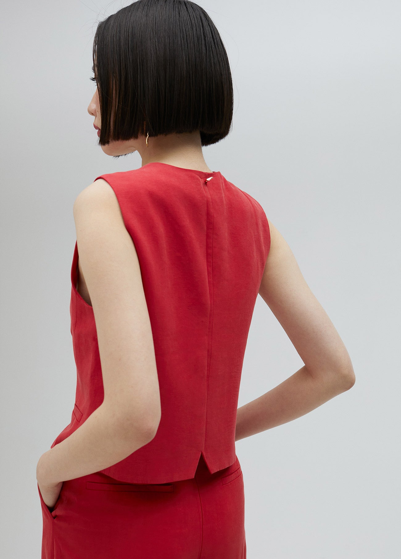 CHALECO TENCEL ROJO