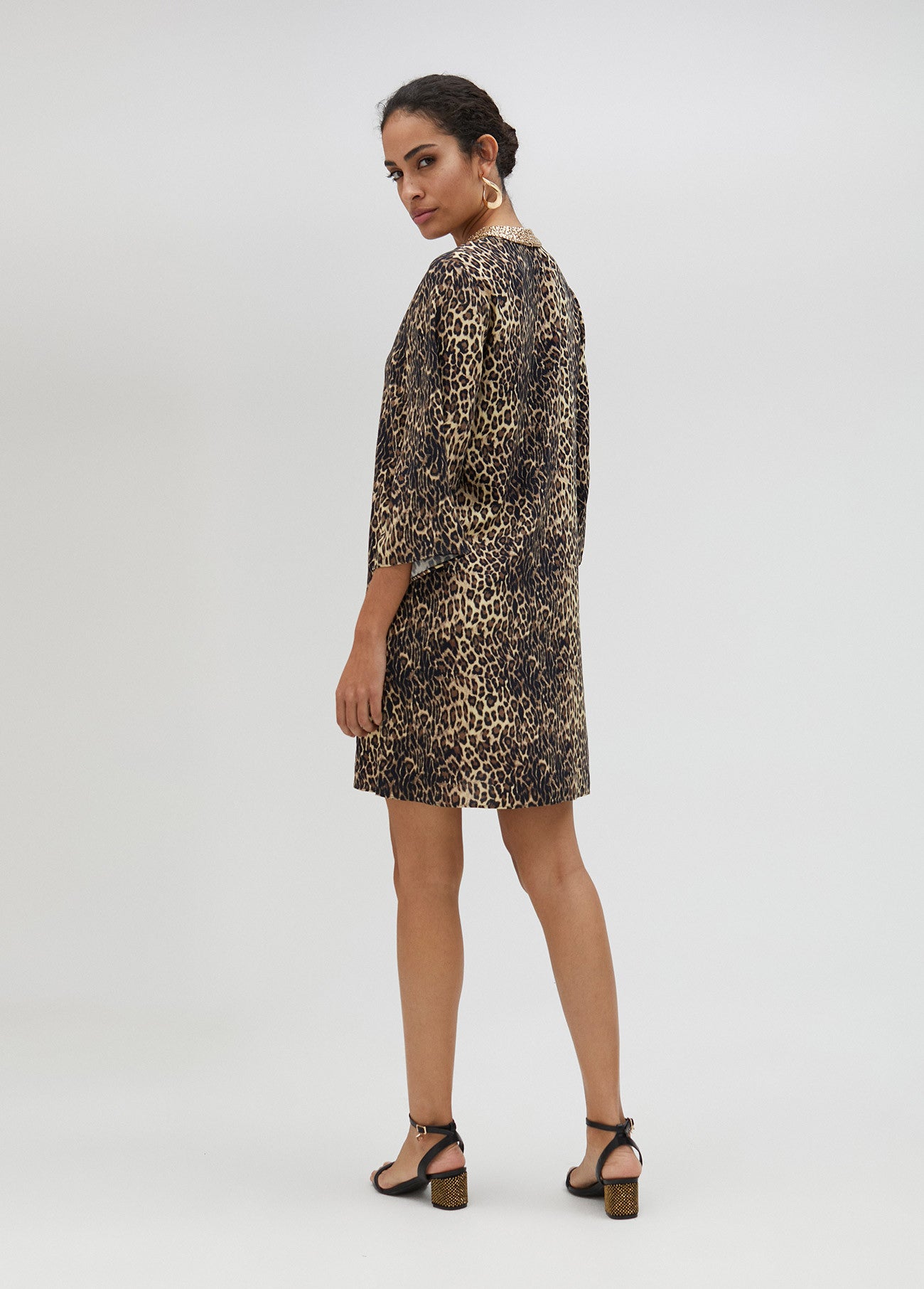 KURTA VESTIDO CORTO ANIMAL PRINT