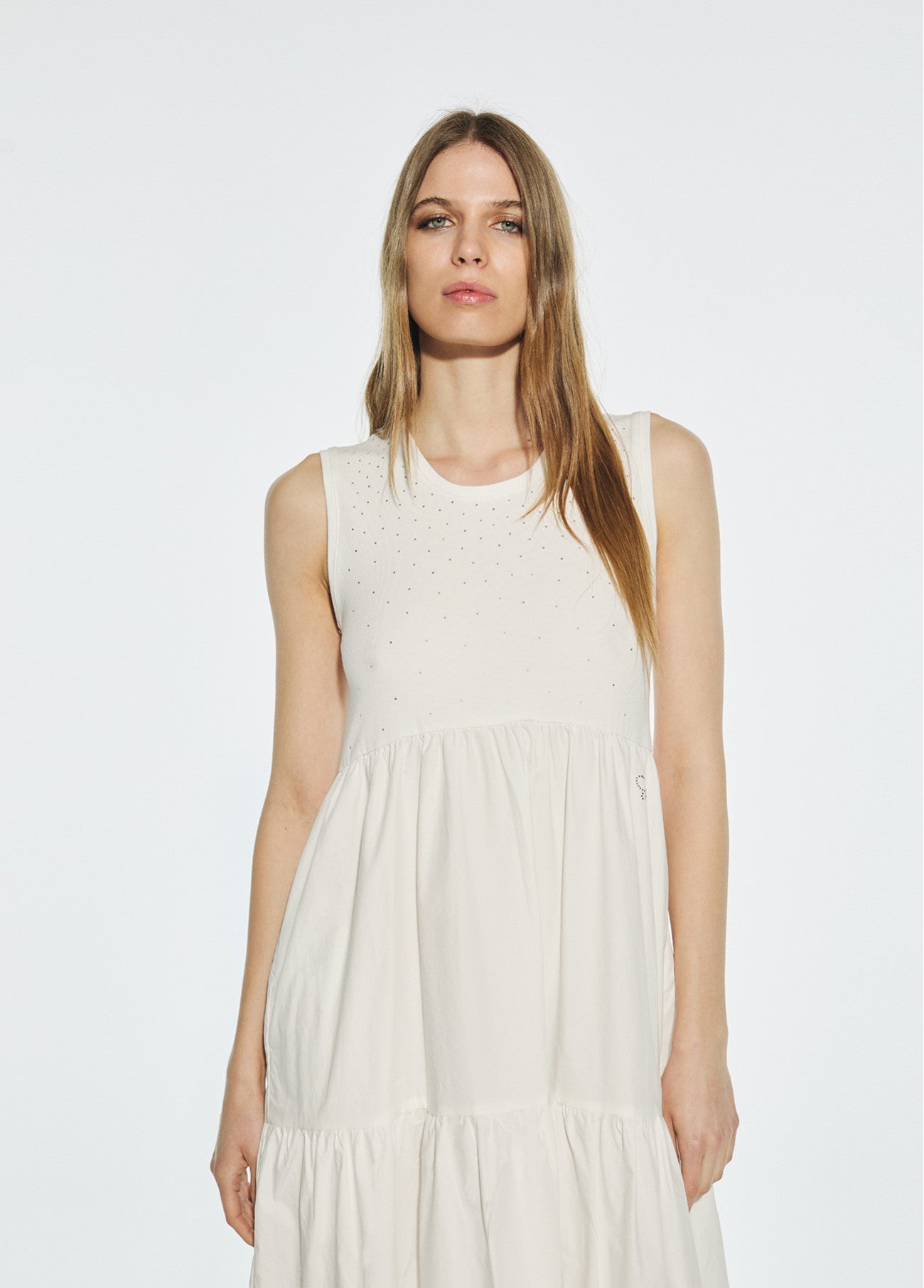 VESTIDO LARGO DE TIRANTES BLANCO