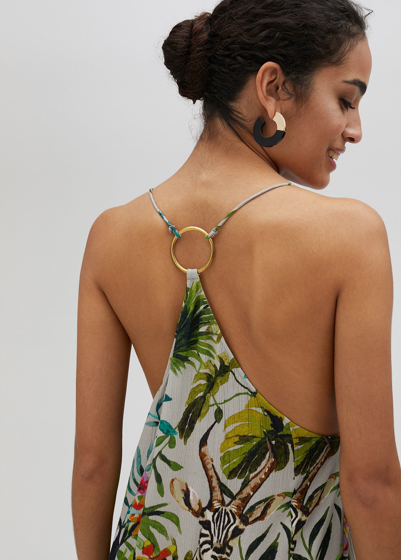 VESTIDO LARGO ESTAMPADO JUNGLE
