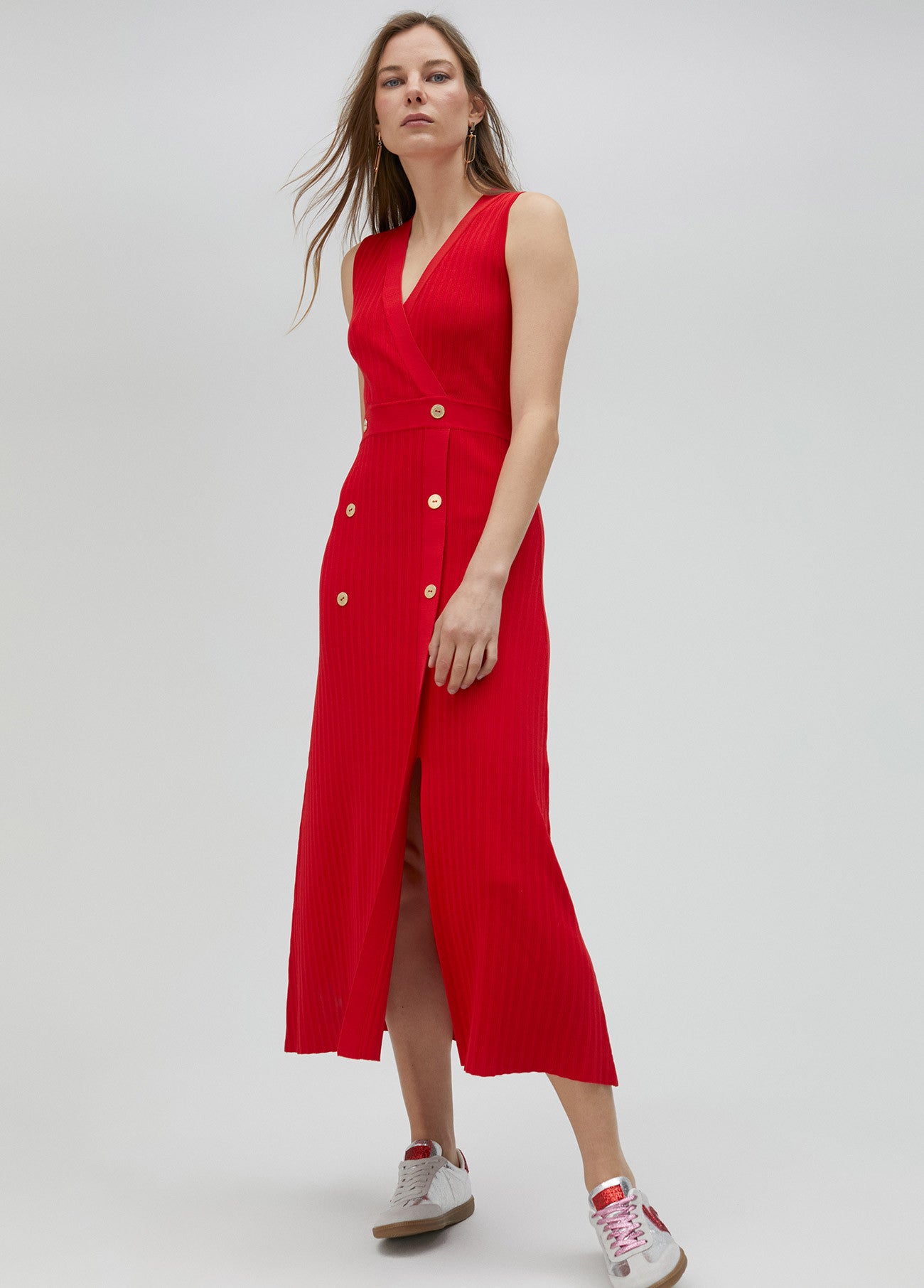 VESTIDO ROJO DE PUNTO