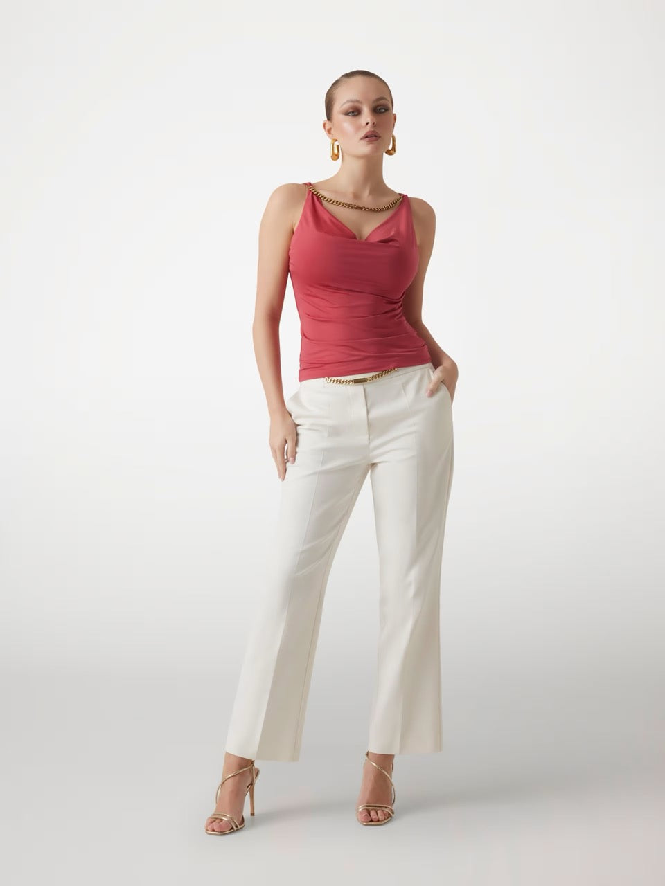 PANTALÓN CORTE SLIM BLANCO DE MARCIANO BY GUESS