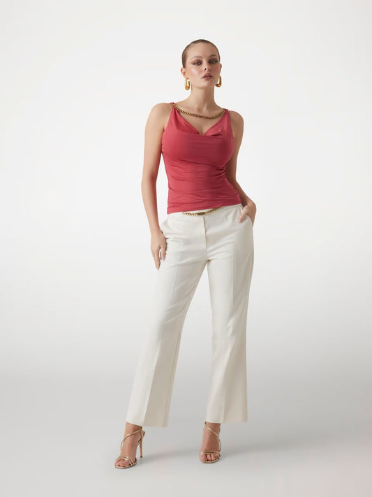 PANTALÓN CORTE SLIM BLANCO DE MARCIANO BY GUESS