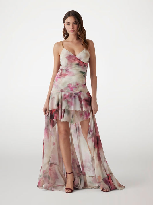 VESTIDO LARGO CON ESTAMPADO FLORAL DE MARCIANO BY GUESS