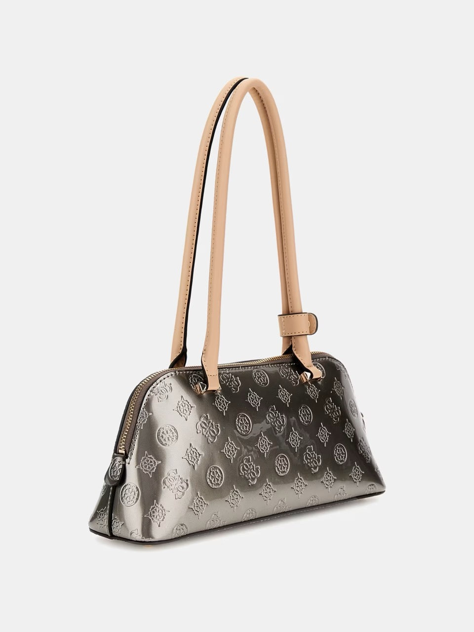 BOLSO AL HOMBRO ARNELA CON LOGOTIPO 4G PEONY PLATA GUESS