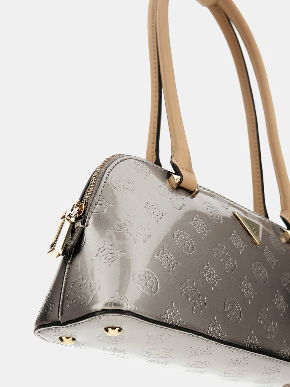 BOLSO AL HOMBRO ARNELA CON LOGOTIPO 4G PEONY PLATA GUESS