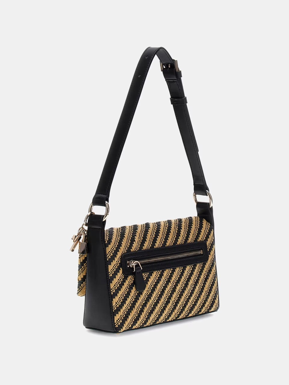 MINI BOLSO AL HOMBRO SIMONA DE RAFIA NEGRO GUESS