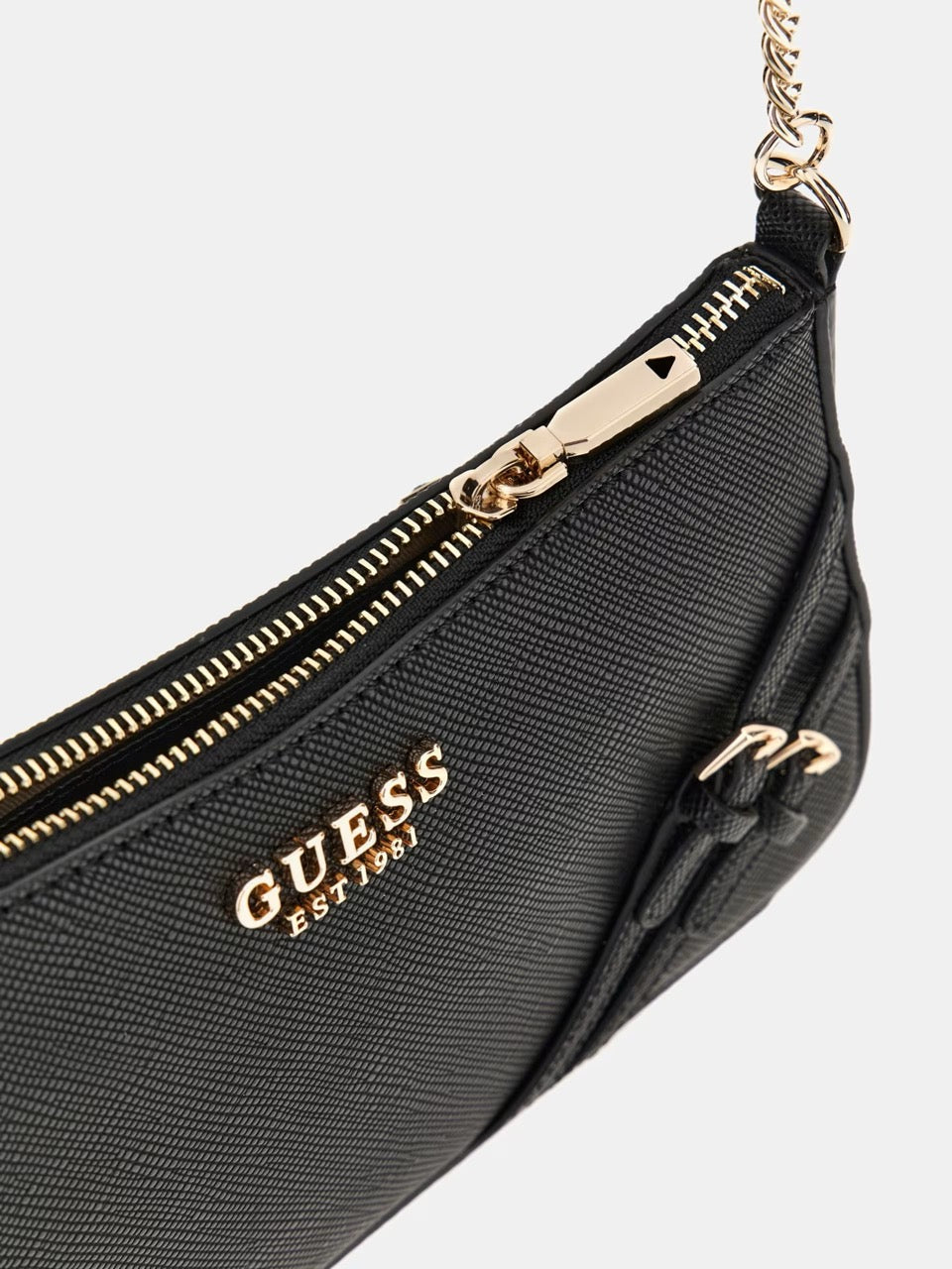 BOLSO AL HOMBRO BRAMINA SAFFIANO NEGRO GUESS