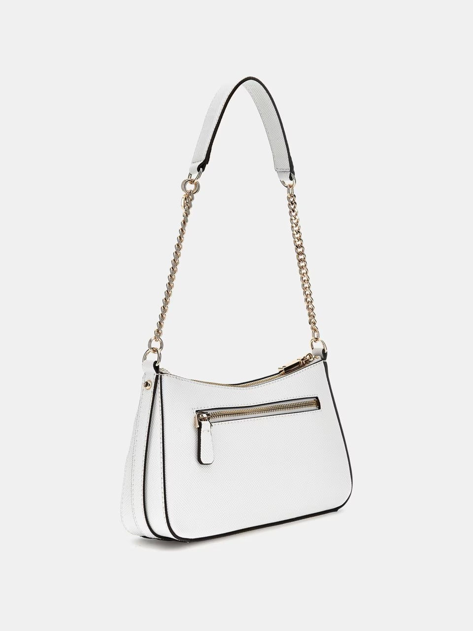 BOLSO AL HOMBRO BRAMINA SAFFIANO BLANCO GUESS