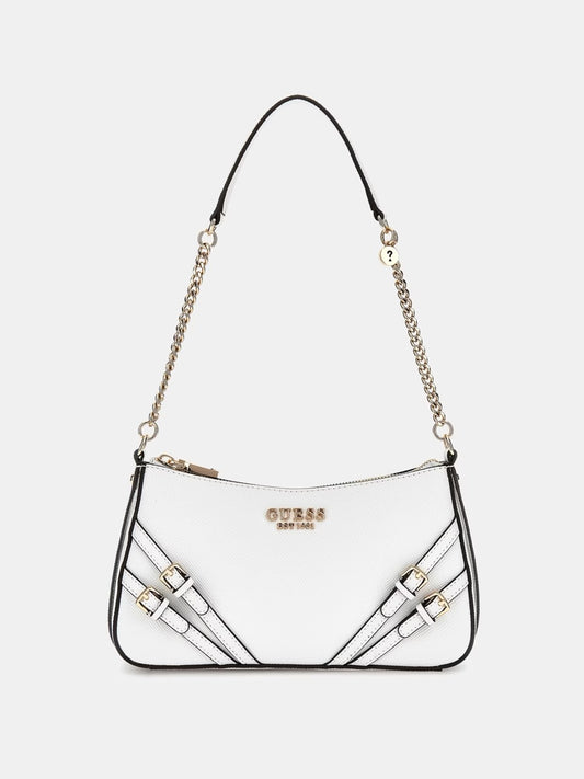 BOLSO AL HOMBRO BRAMINA SAFFIANO BLANCO GUESS