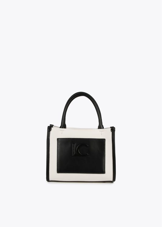 BOLSO BICOLOR EFECTO PIEL