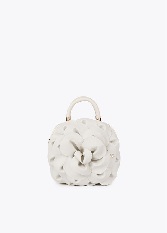 BOLSO FLOR EFECTO PIEL CRUDO