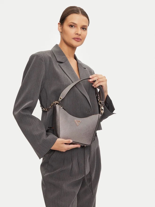 BOLSO DE HOMBRO GUESS ECO GLORIANA PLATEADO