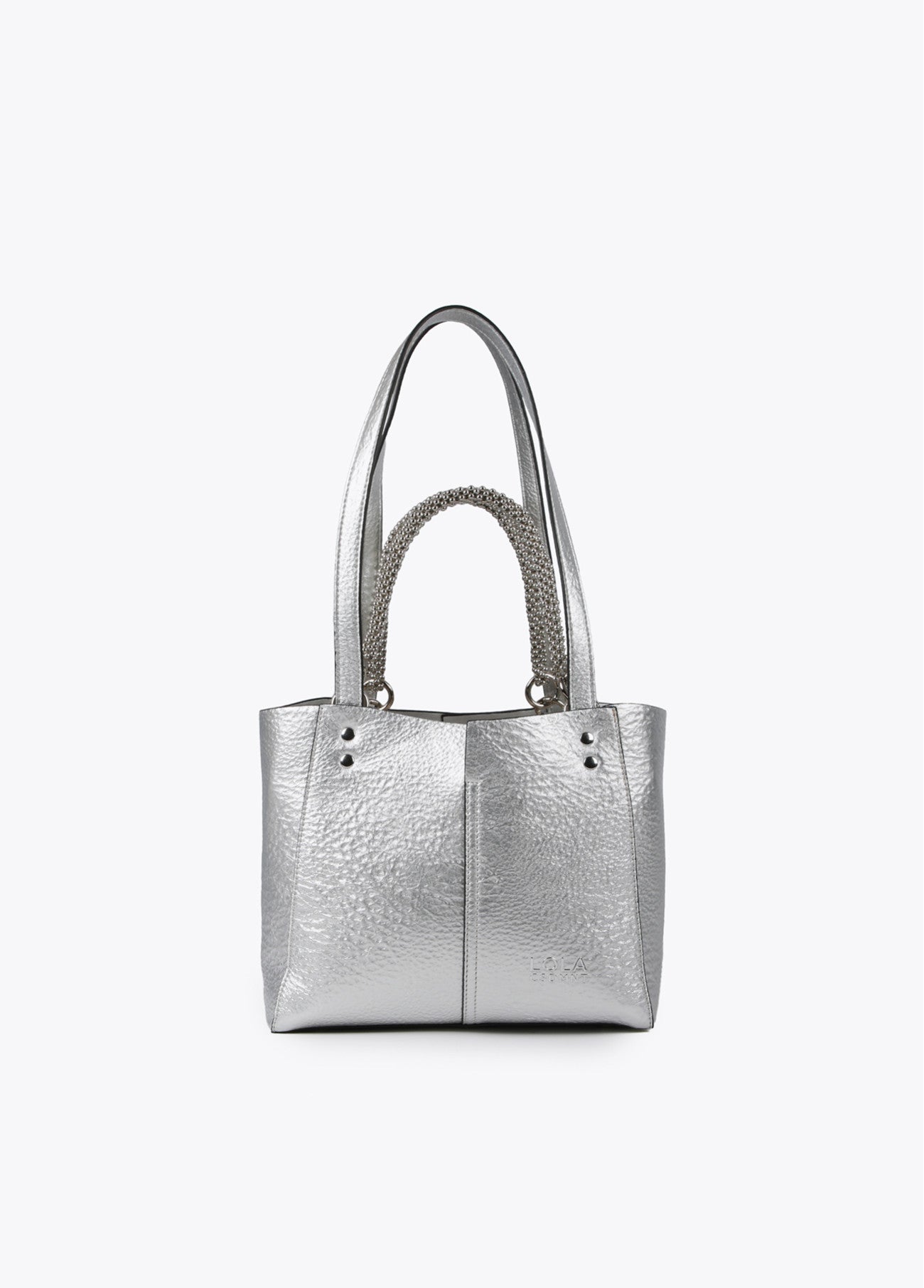 BOLSO METALIZADO PLATEADO