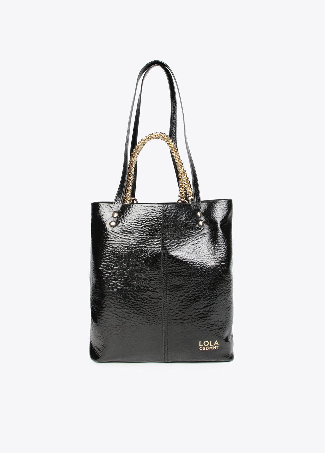 BOLSO SHOPPER METALIZADO NEGRO