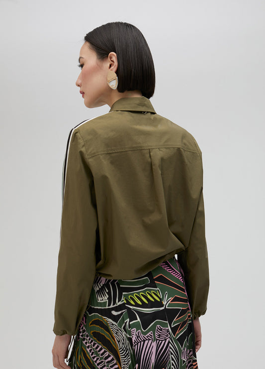 CAMISA POPEL CON GOMA EN CINTURA KAKI