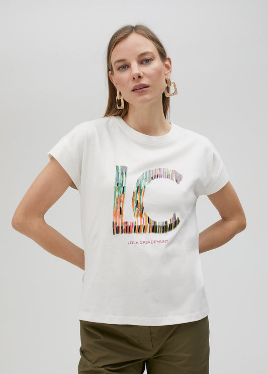 CAMISETA CON LOGO MULTIRAYA