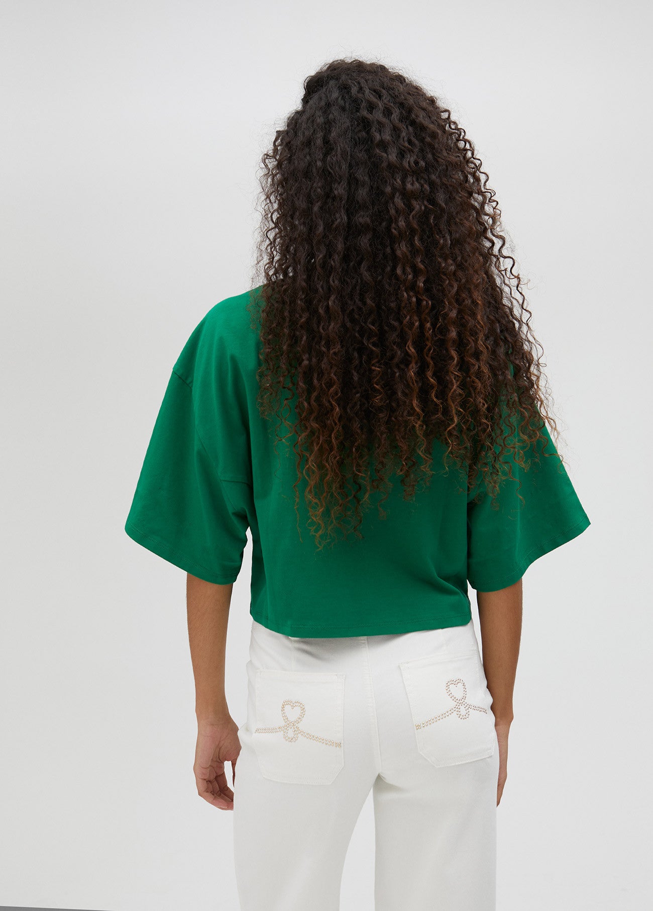 CAMISETA CROPPED LOLA VERDE