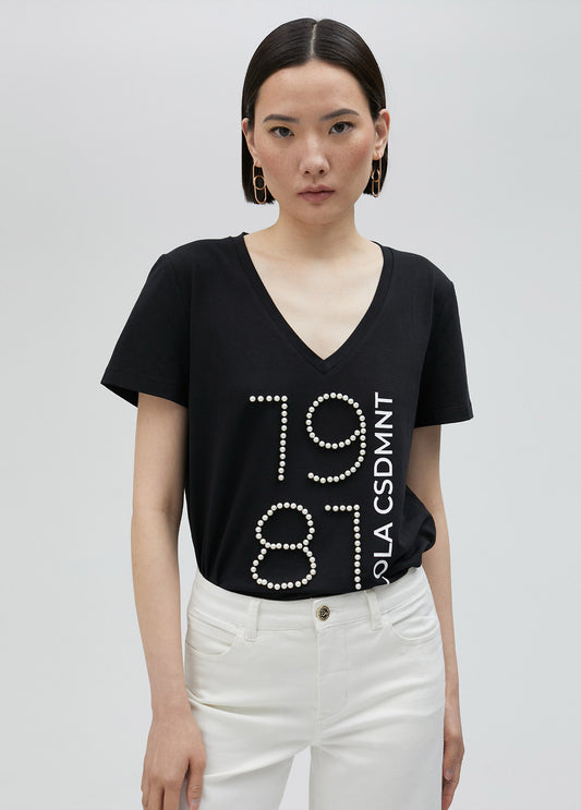 CAMISETA MANGA CORTA 1981 NEGRA