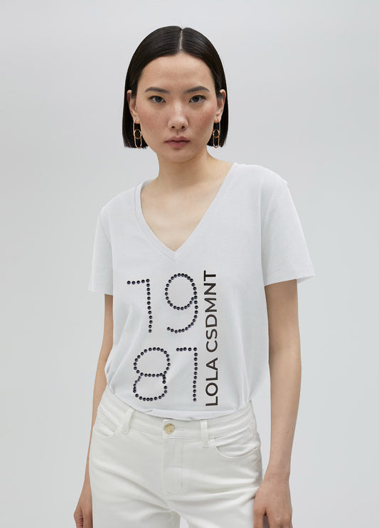 CAMISETA MANGA CORTA 1981 BLANCA