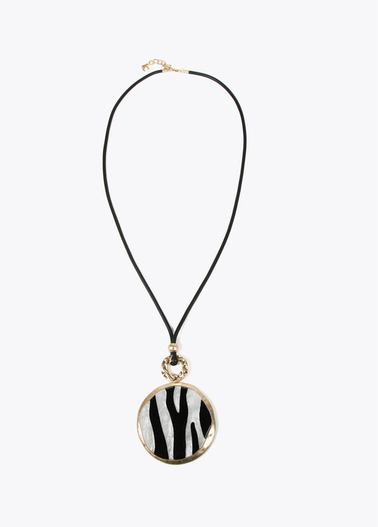 COLLAR PIEZA ANIMAL PRINT ZEBRA