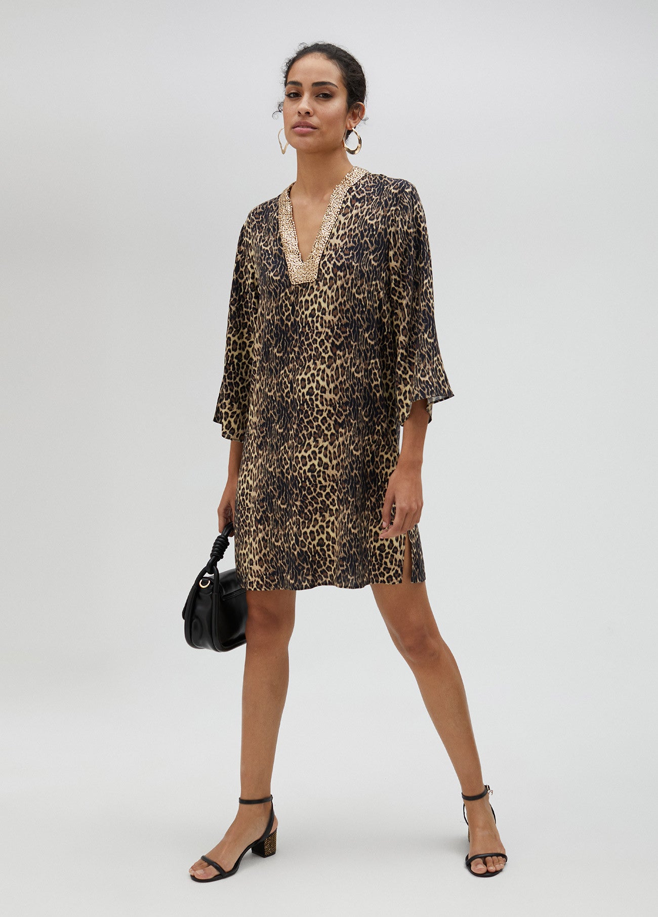 KURTA VESTIDO CORTO ANIMAL PRINT