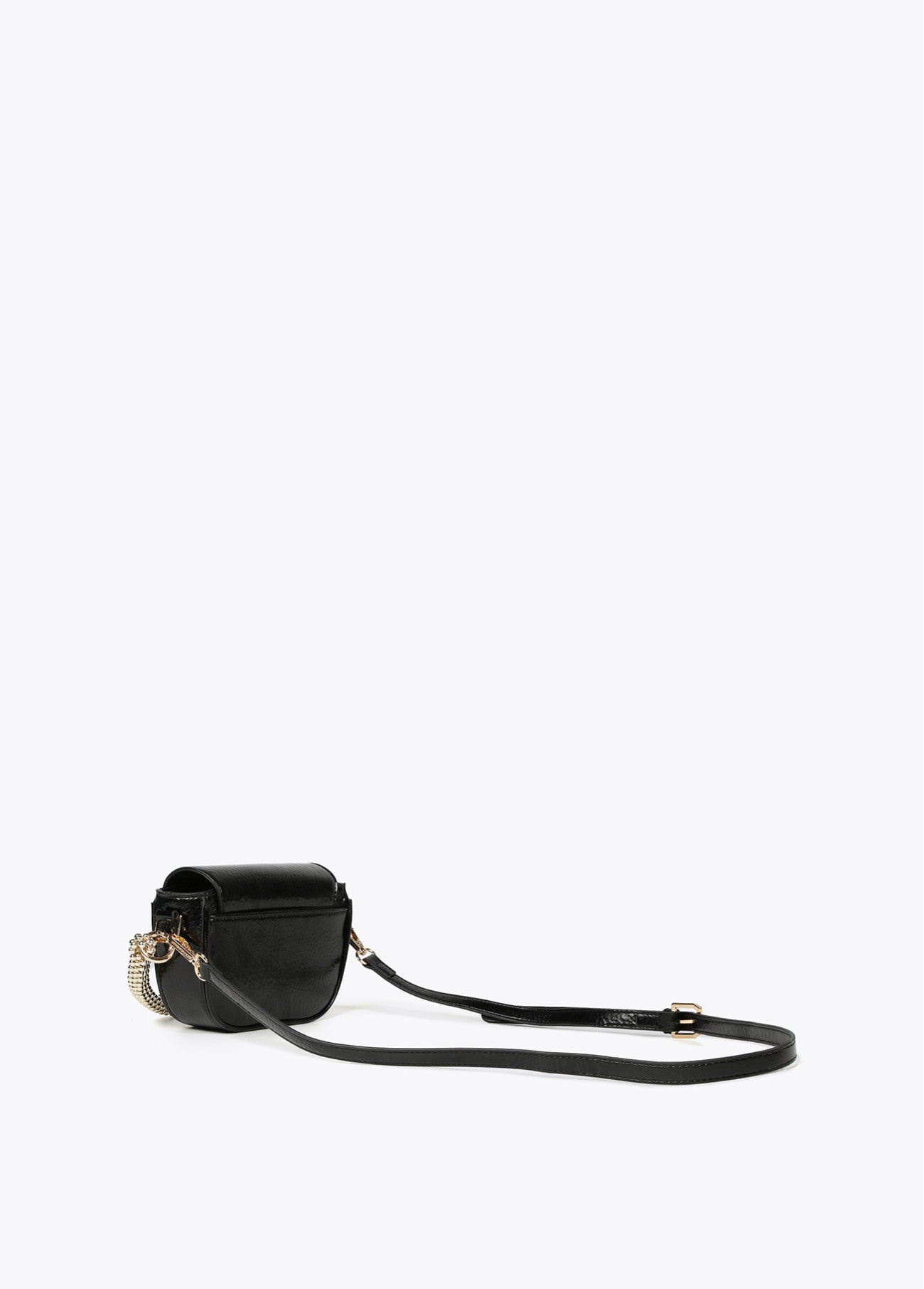 MINI BANDOLERA METALIZADA NEGRA