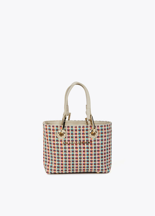 MINI BOLSO EFECTO RAFIA MULTICOLOR