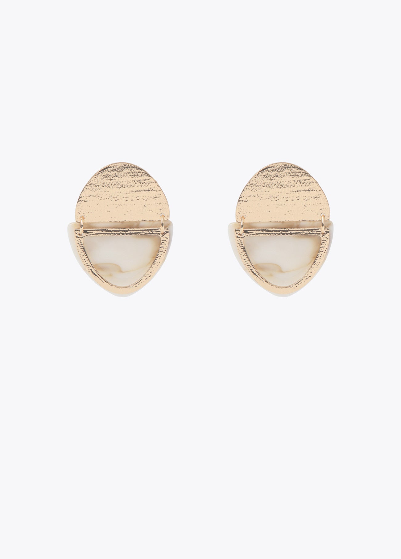 PENDIENTES DOBLE PIEZA METAL BLANCOS