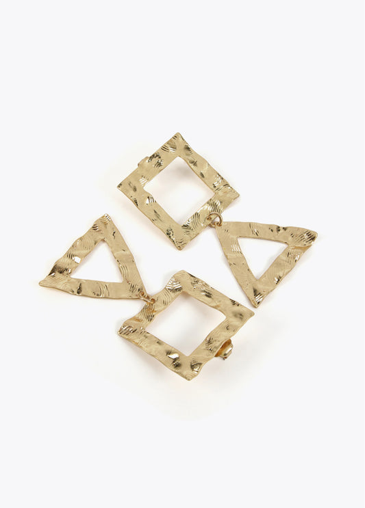 PENDIENTES DORADOS FIGURAS GEOMÉTRICAS