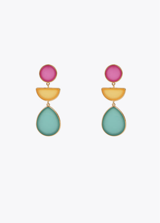 PENDIENTES GEOMÉTRICOS COLORES