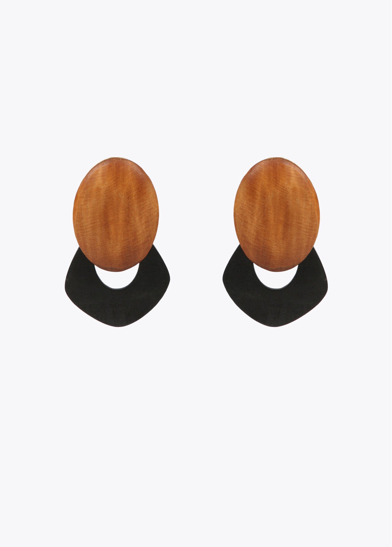 PENDIENTES MADERA BICOLOR