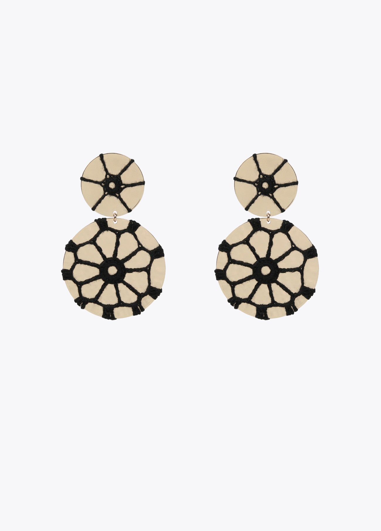 PENDIENTES METAL CON CROCHET