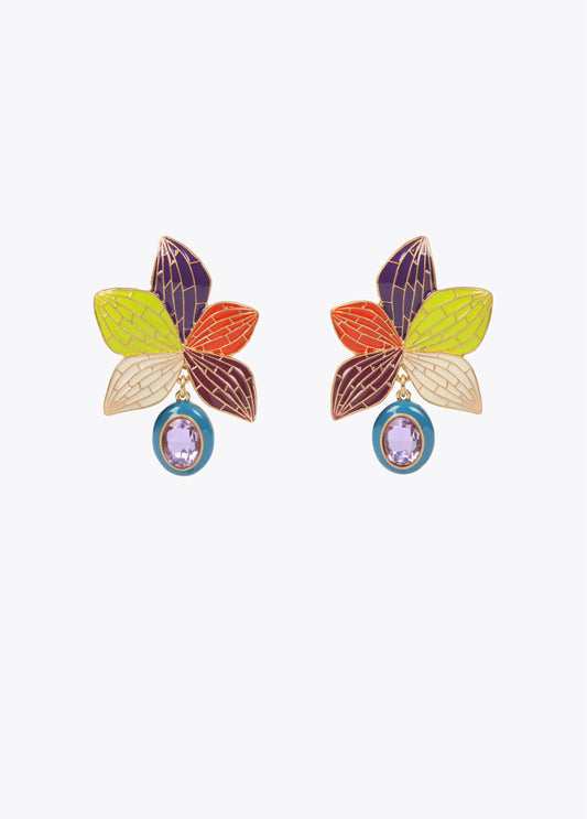 PENDIENTES ORQUÍDEA