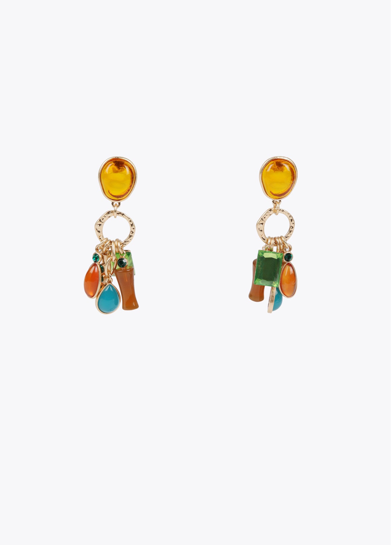 PENDIENTES PIEZAS DE COLORES