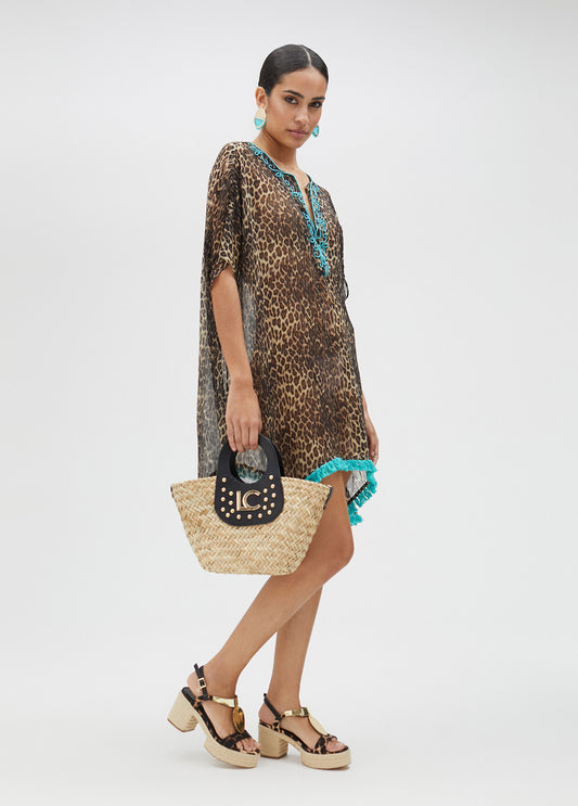 VESTIDO CORTO ANIMAL PRINT