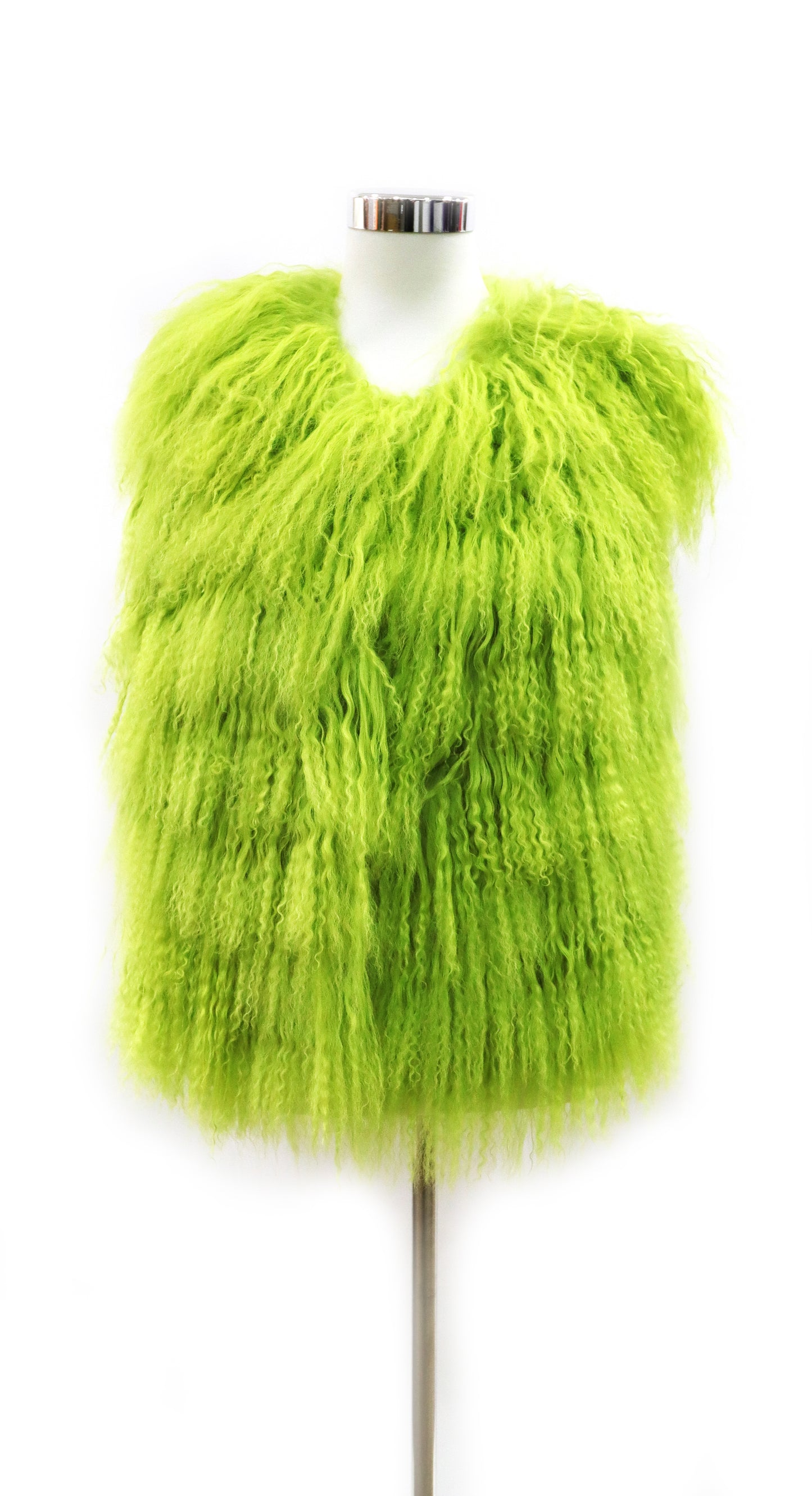 CHALECO DE CORDERO VERDE ÁCIDO - TALLA 40